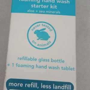 HELLO , REFILLABLE FOAMING HAND WASH STARTER KIT, NEW